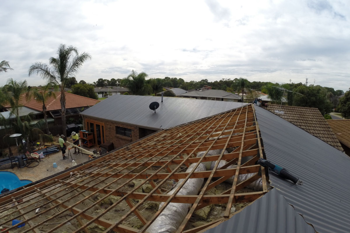 Tile strip and re roof with Colorbond